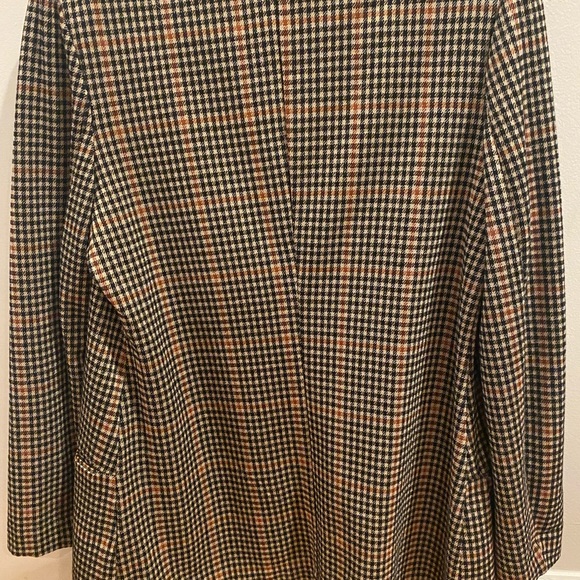 La classe Couture plaid tan and black sweater blazer S - Picture 6 of 7